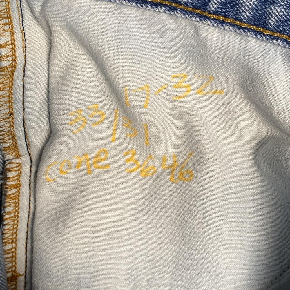 Diamond Gusset Mens Jeans Denim Blue 33x29 33 X 29 Cotton Made USA Vintage Work - Picture 10 of 10